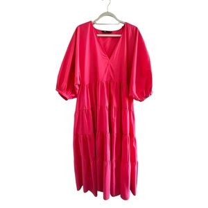 ZARA Bright Peach Dress.